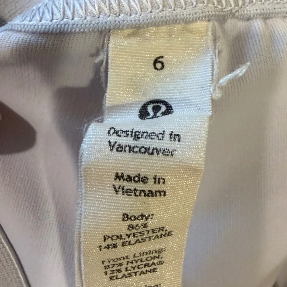 Lululemon Court Rival High-Rise Skirt Light Lilac Lavender Grey‎ Tennis Skort 6